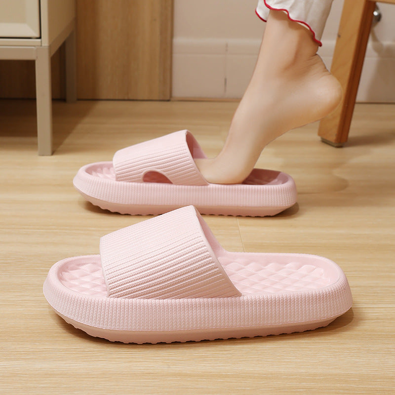 Chaussons d'été en EVA avec motif en losange - Chaussures d'intérieur pour femmes