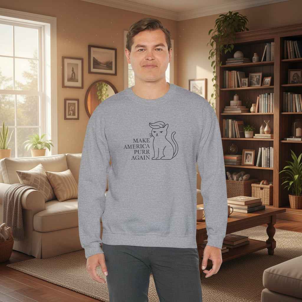Rendre l'Amérique Purr à Nouveau Sweatshirt Parodique de Chat