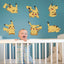 New 3D Pikachu Wall Sticker Pok é mon Wallpaper Self adhesive Cartoon Graffiti Anime Poster Children's Room PVC - Korvel