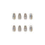 Transparent Gray Manicure Niche High-End Square Drill Wearing Nails Fake Nails Removable Nail Stickers Nail Stickers Finished Nails - Korvel