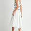Vestido Midi con Cuerpo Fruncido para Mujeres