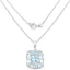 10.05 Carat Genuine Blue Topaz Pendant in Sterling Silver