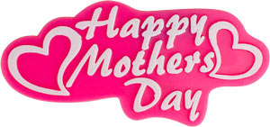 Happy Mother's Day Heart Plaque Cake Toppers - 12 or 72 Pieces