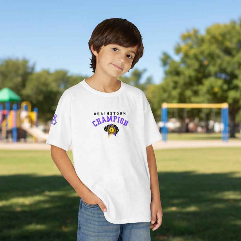 Brainstorm Champion Youth Tee – Neurostrong Kids Edition
