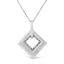 Collar con colgante en forma de cometa con acentos de diamante en plata esterlina .925
