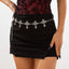Gothic style spider web iron chain body chain retro carved sunflower alloy waist chain - Korvel