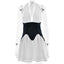 Style Fashion Splicing A-Line Dress with Sexy Deep V-Neck Halter Waist-Cinching Design - Korvel