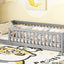 Twin Size Bed Floor Bed with Safety Guardrails and Door for Kids, Gray - Korvel