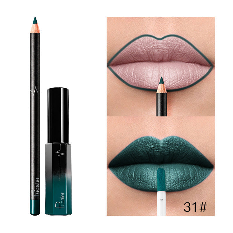 Pudaier 36 Color Matte Lip Gloss & Liner Set