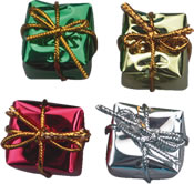 Wrapped Solid Foil Gift Bags - 48 Count