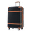 Hardshell Luggage Sets 3 Piece double spinner 8 wheels Suitcase with TSA Lock Lightweight 20''24''28'' Black + ABS - Korvel