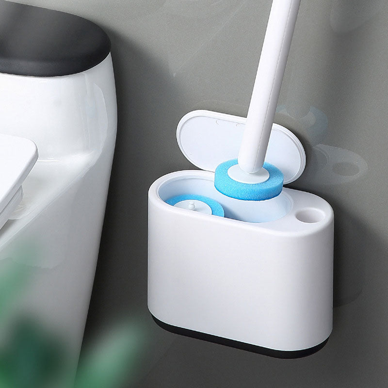 Wall Mounted Disposable Tool with No Dead Corners for Cleaning Bathroom and Toilet Brushes - Korvel