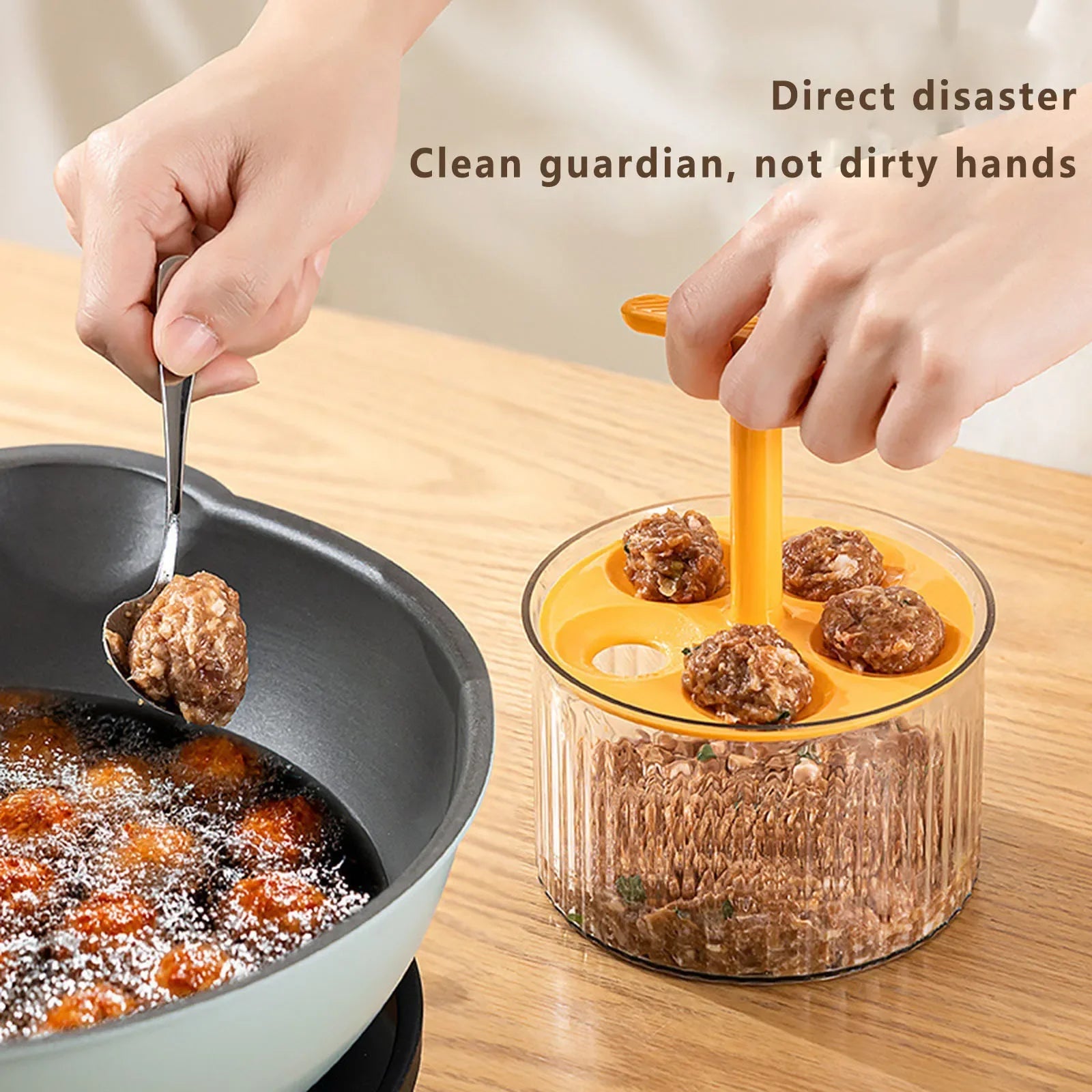 Meatball Maker Fried Meatball Presser Multi functional Household Utensil for Making Rounds Shrimp Slippery and Auxiliary Food - Korvel