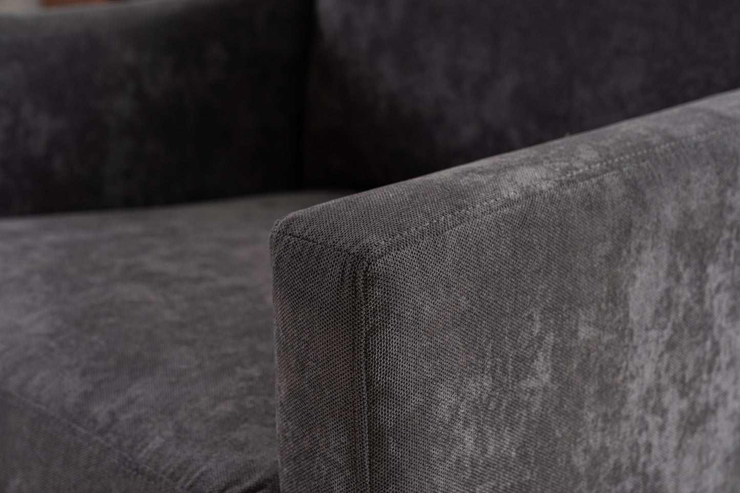 Fauteuil pivotant large avec coussin doux - Fauteuil moderne gris