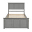 Cama Plataforma Gris con Estructura de Cama Trundle de Tamaño Individual