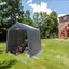 7x12 ft Portable Outdoor Gazebo Storage Shelter with Roll-Up Doors