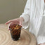 1 Pcs Brown Leopard Grain Cup Glass Transparent Sense Water Cup Tea Cup Coffee Mugs Wine Glasses Drinking Glasses - Korvel