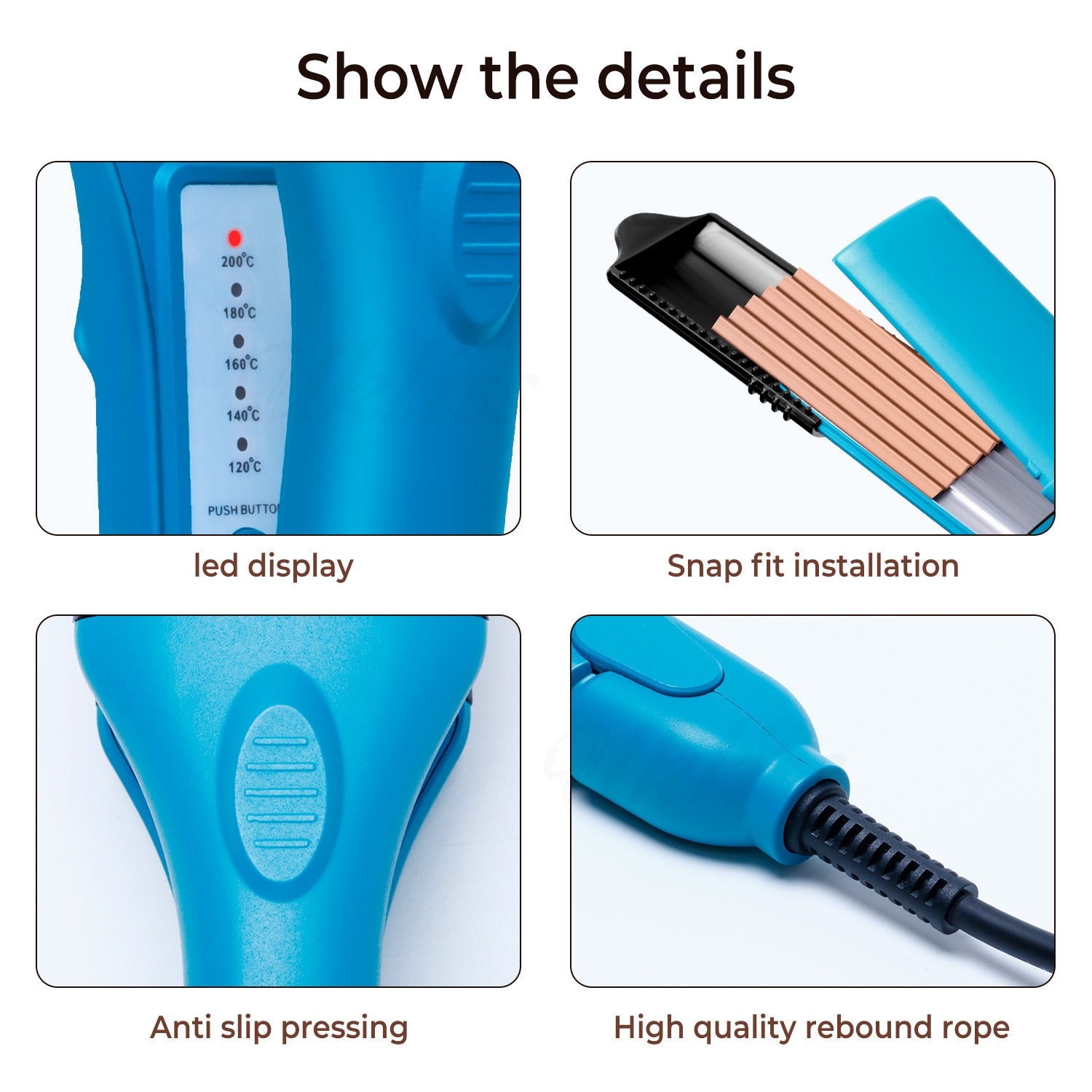 3D hair imprinting  3D Hair Press Iron Hair Straightener Electric Straightening Curling Imprinting 3D Hair Crimper - Korvel