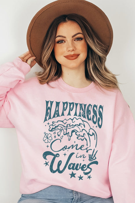 Happiness Comes In Waves Sweatshirt - Korvel