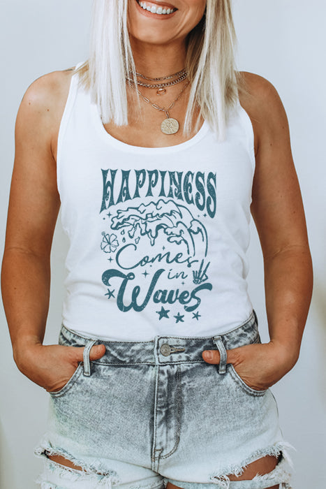 Happiness Comes In Waves Tank - Korvel