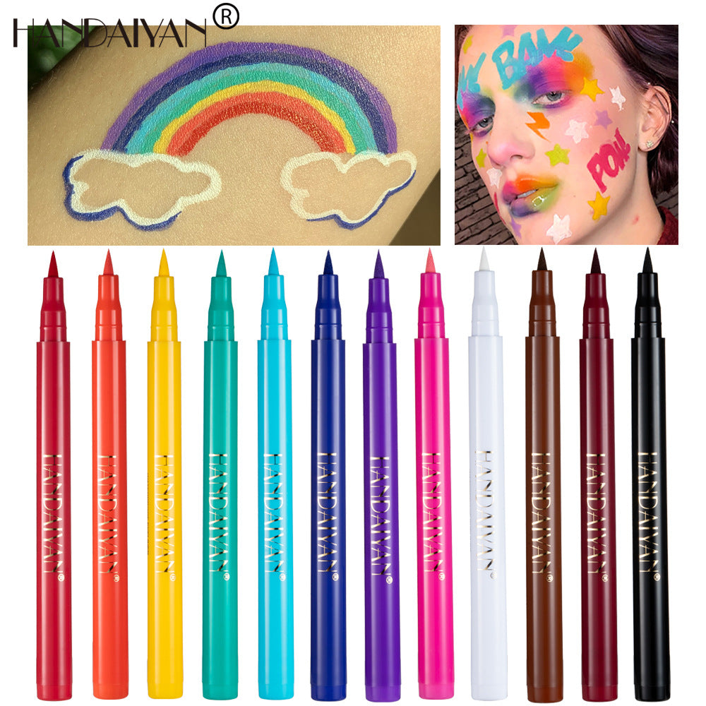 HANDAIYAN 12 Color Matte Eyeliner Set - Quick-Drying & Smudge-Resistant
