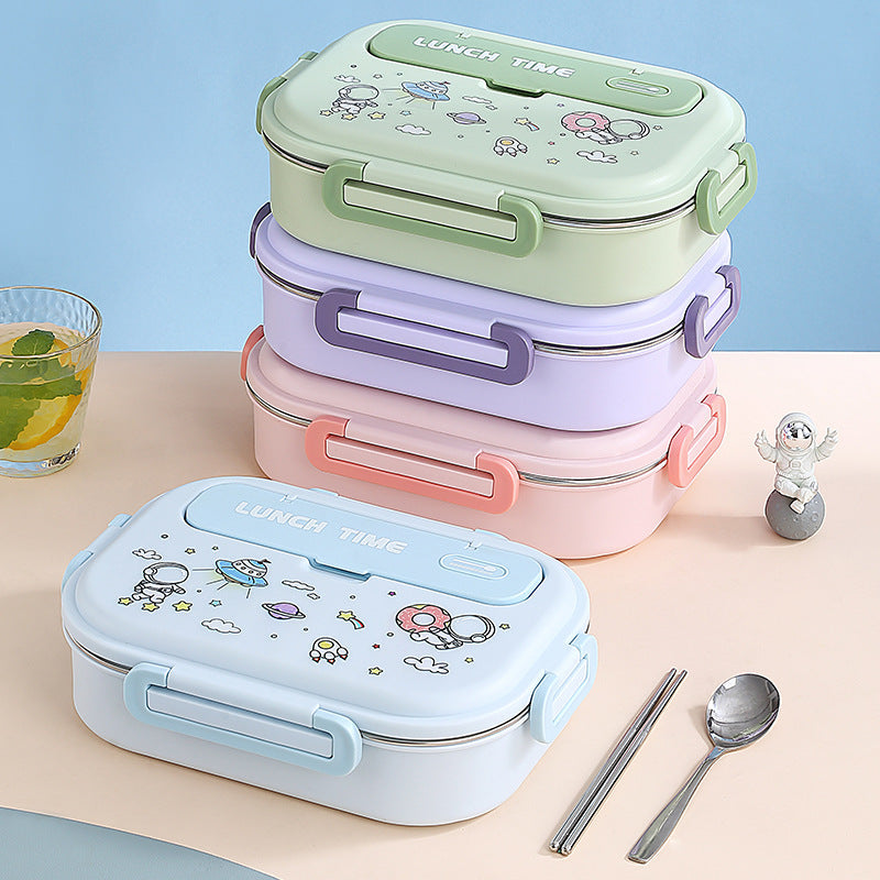 Cartoon cute sealed 316 stainless steel compartment insulation lunch box lunch box - Korvel