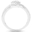 Anillo Cruzado de Diamante Blanco de 0.62 Quilates en Plata Esterlina