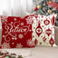 Christmas red ball pillow cover Christmas holiday themed home decoration pillowcase linen waist pillow - Korvel