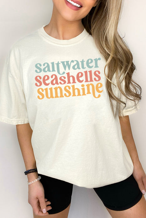 Saltwater Seashells Oversized Tee - Korvel