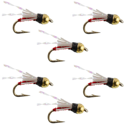 Beadhead Red 3 Dollar Dip Serendipity Wet Flies - 6 Pack, Size 16 - Korvel