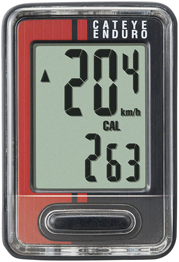 Cateye Enduro Computadora Cableada - Negro/Rojo