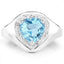 Bague en argent sterling avec topaze bleue suisse et topaze blanche de 2,23 carats