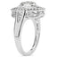 Bague de fiançailles en argent sterling avec diamant blanc véritable de 1,08 carat