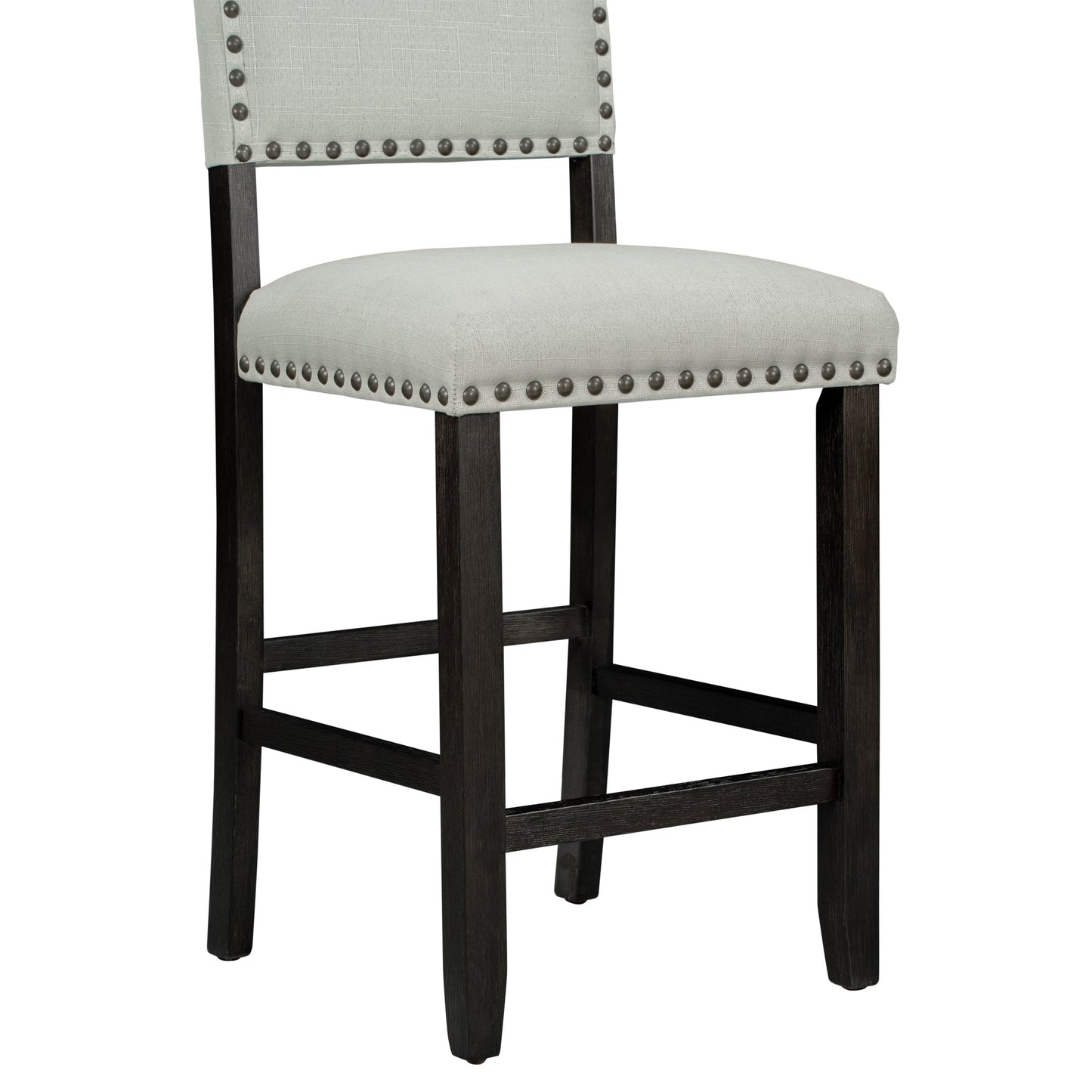 Conjunto de Comedor de Altura de Mostrador TREXM de 5 Piezas en Espresso y Beige