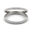 Anillo de Compromiso de Banda Dividida de Diamante en Oro Blanco de 14k