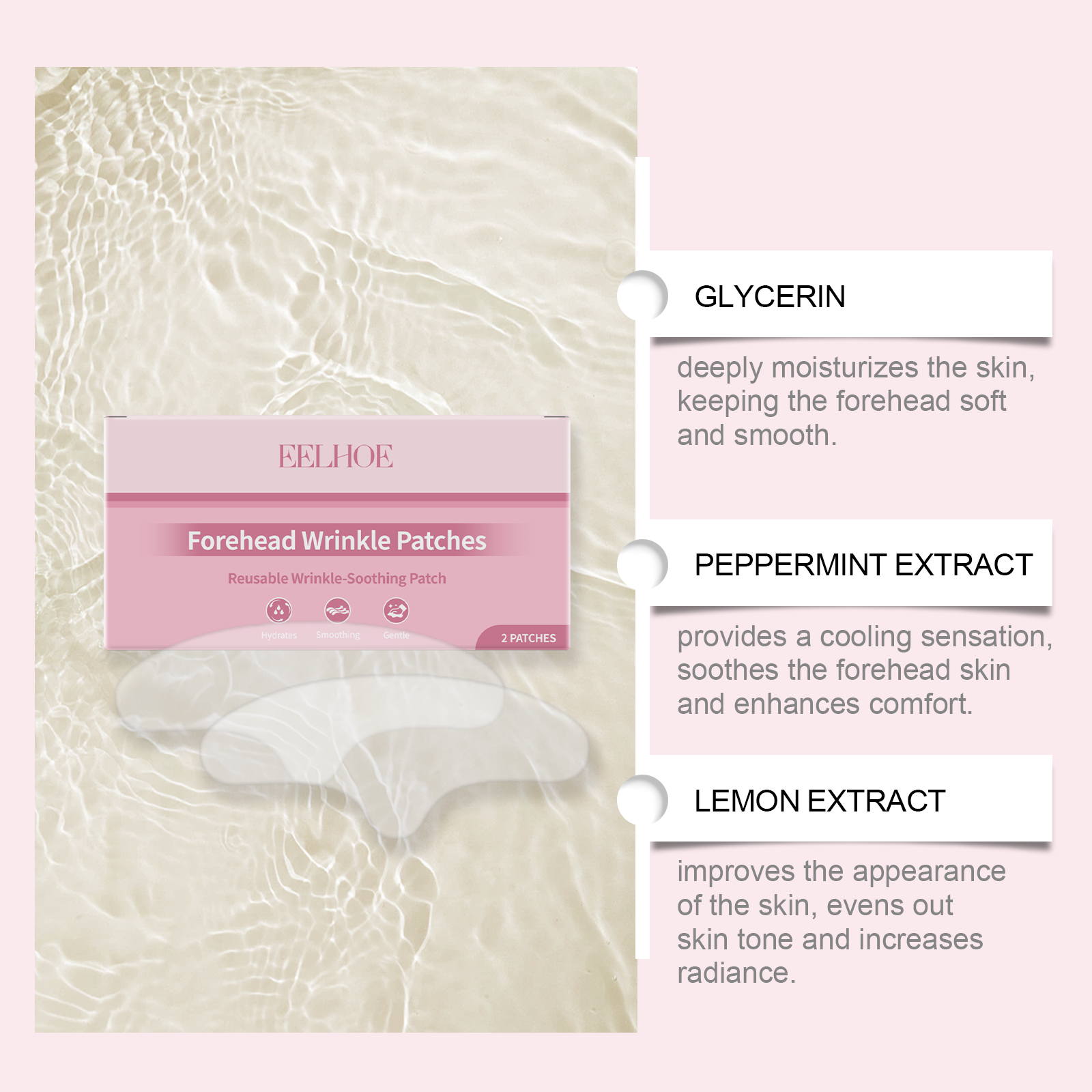 Forehead Patch Lifts, Nourishes, Nourishes, Moisturizes And Reduces Wrinkles - Korvel