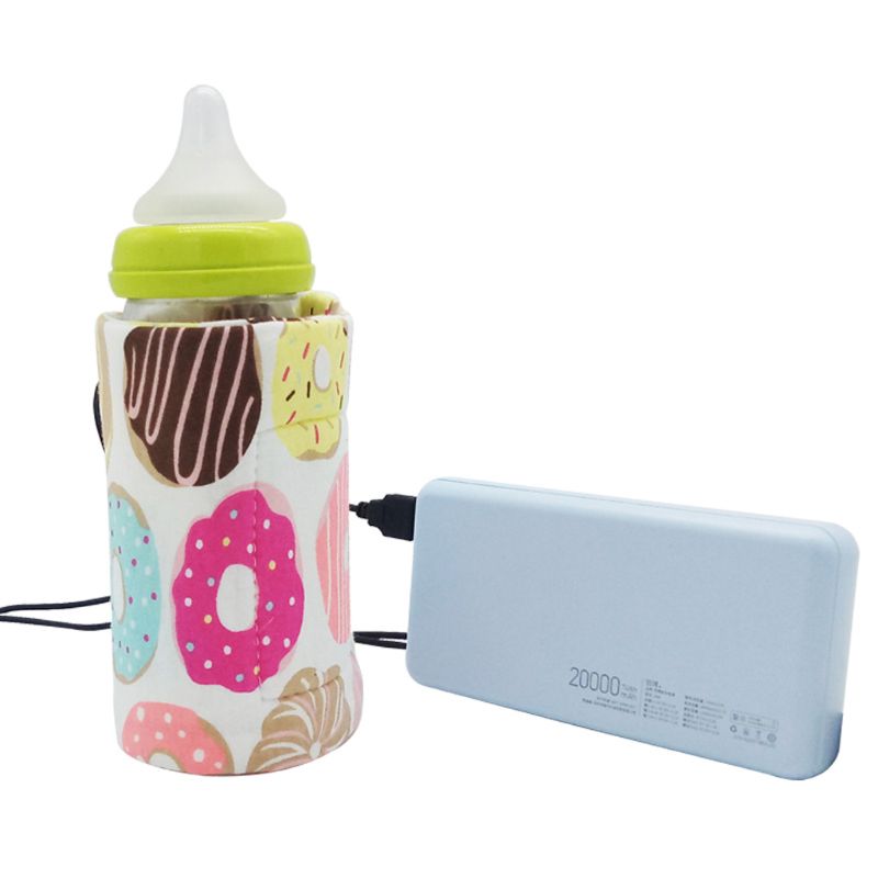 USB Milk Water Warmer Travel Stroller Insulated Bag Baby Nursing Bottle Heater - Korvel