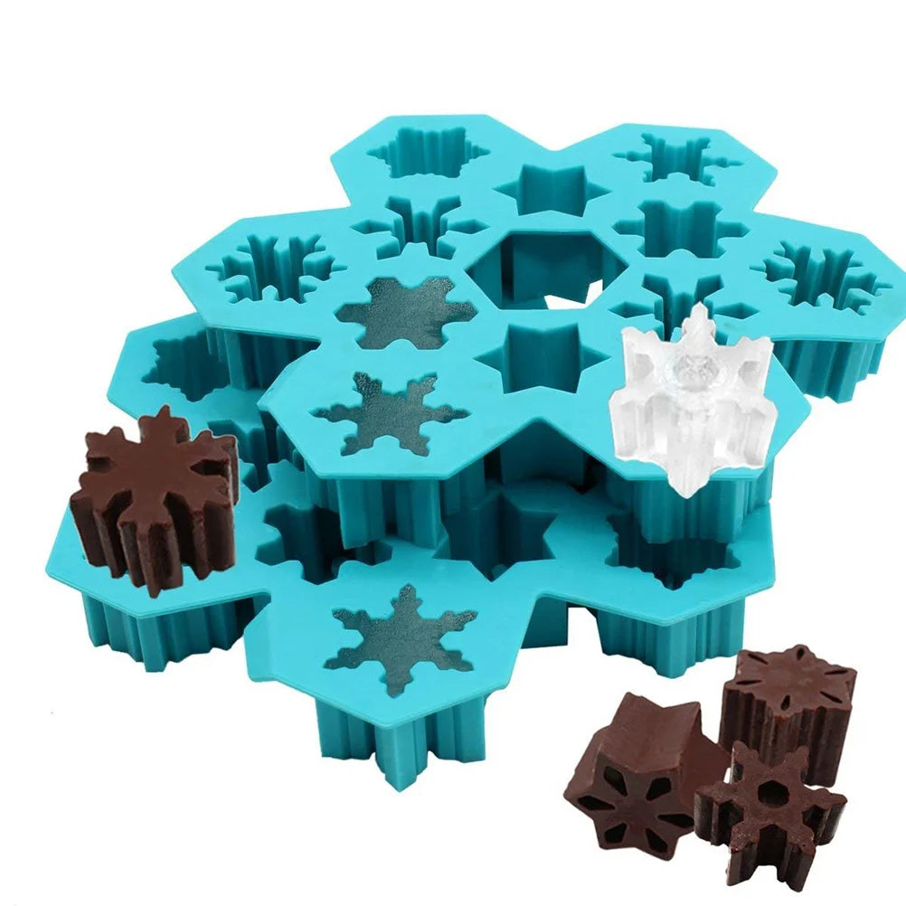 Moldes de Silicona en Forma de Copo de Nieve para Navidad