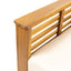 Outdoor Acacia Wood Club Chairs with Cushions, Teak+Beige, 27.75"D x 32"W x 27.75"H - Korvel