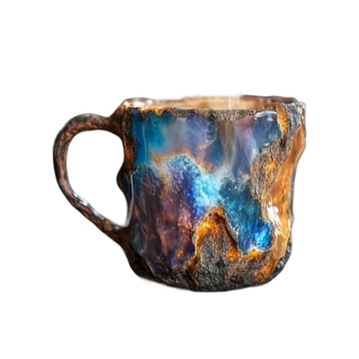 Healing & Spiritual Gifts: New Multi-Color Natural Mineral Crystal Mug. Colorful Crystal Christmas Mug for Coffee, Perfect for Festival. - Korvel