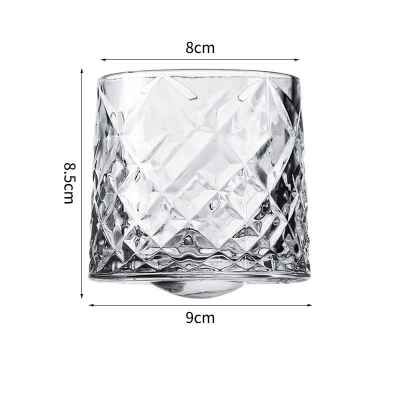Hand drawn rotating glass cups multiple multi-purpose whiskey glasses rotating glass cups - Korvel