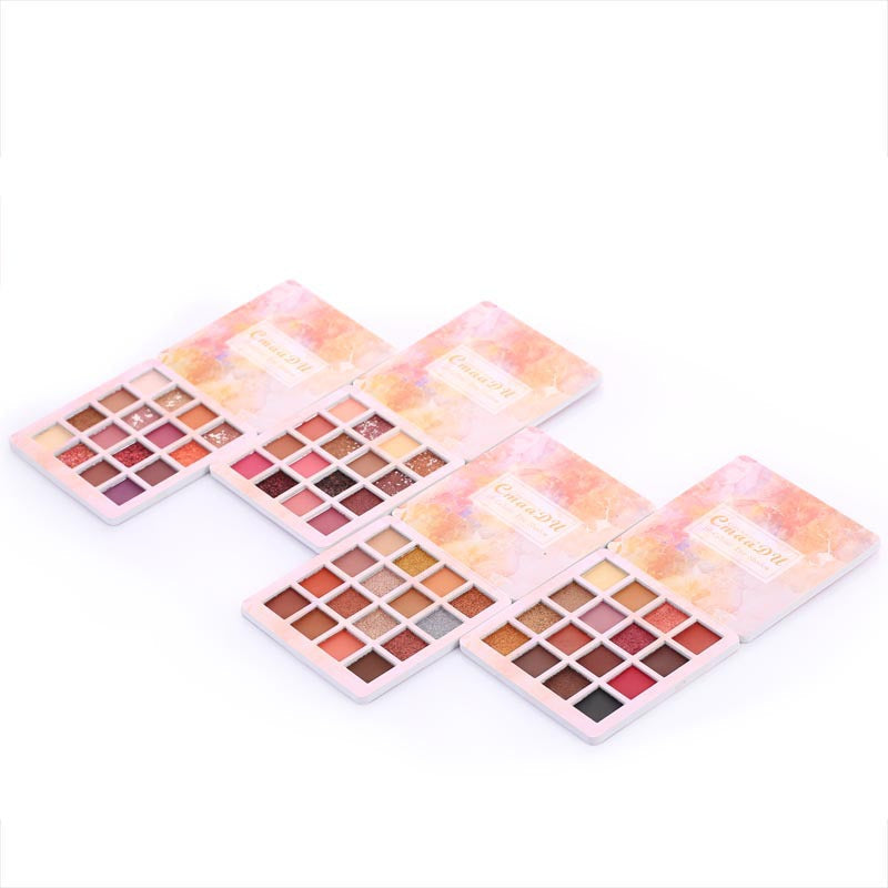CmaaDu 16 Shades Shiny Eyeshadow - Matte & Metallic