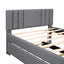 Full Upholstered Platform Bed with Trundle Grey - Korvel