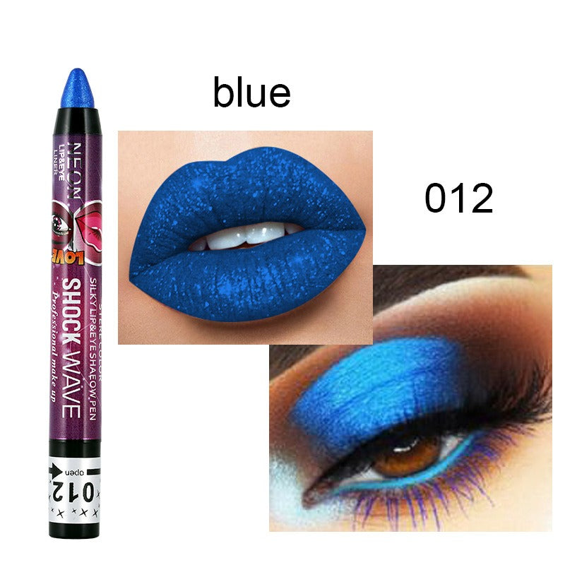 KISS SUSY 36 color eye shadow pencil stick lip pencil 2 in 1 is not easy to smudge - Korvel