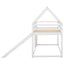 Twin Size Bunk House Bed with Slide and Ladder White - Korvel