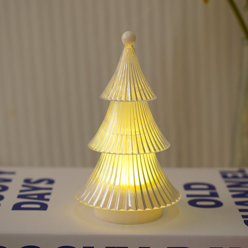 Christmas Decoration Crystal Christmas Tree Candle Light Desktop Ornament Atmosphere Small Night Light Ins Decorative Atmosphere Light - Korvel