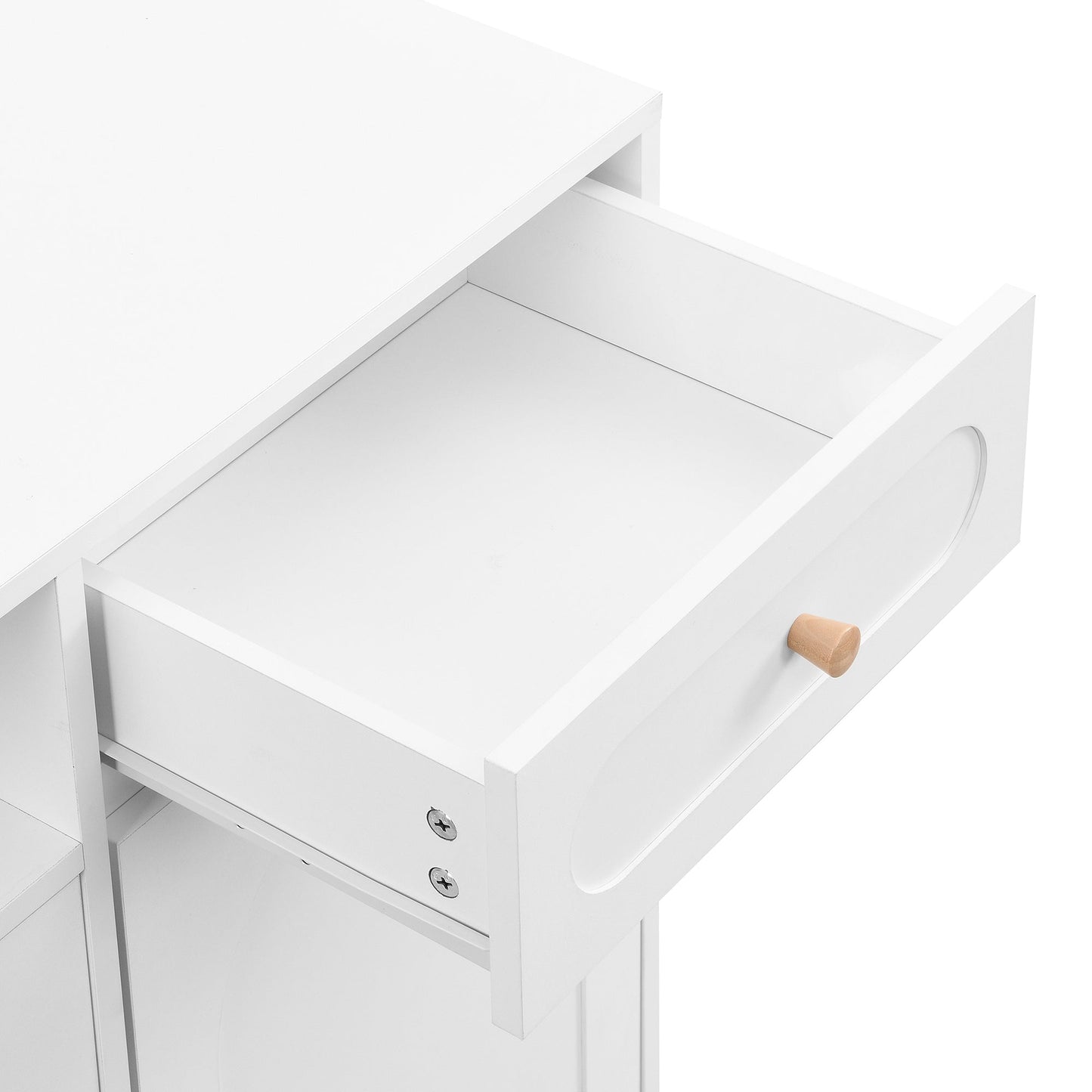 Cabinet à chaussures élégant ON-TRANS avec portes cintrées et tiroirs
