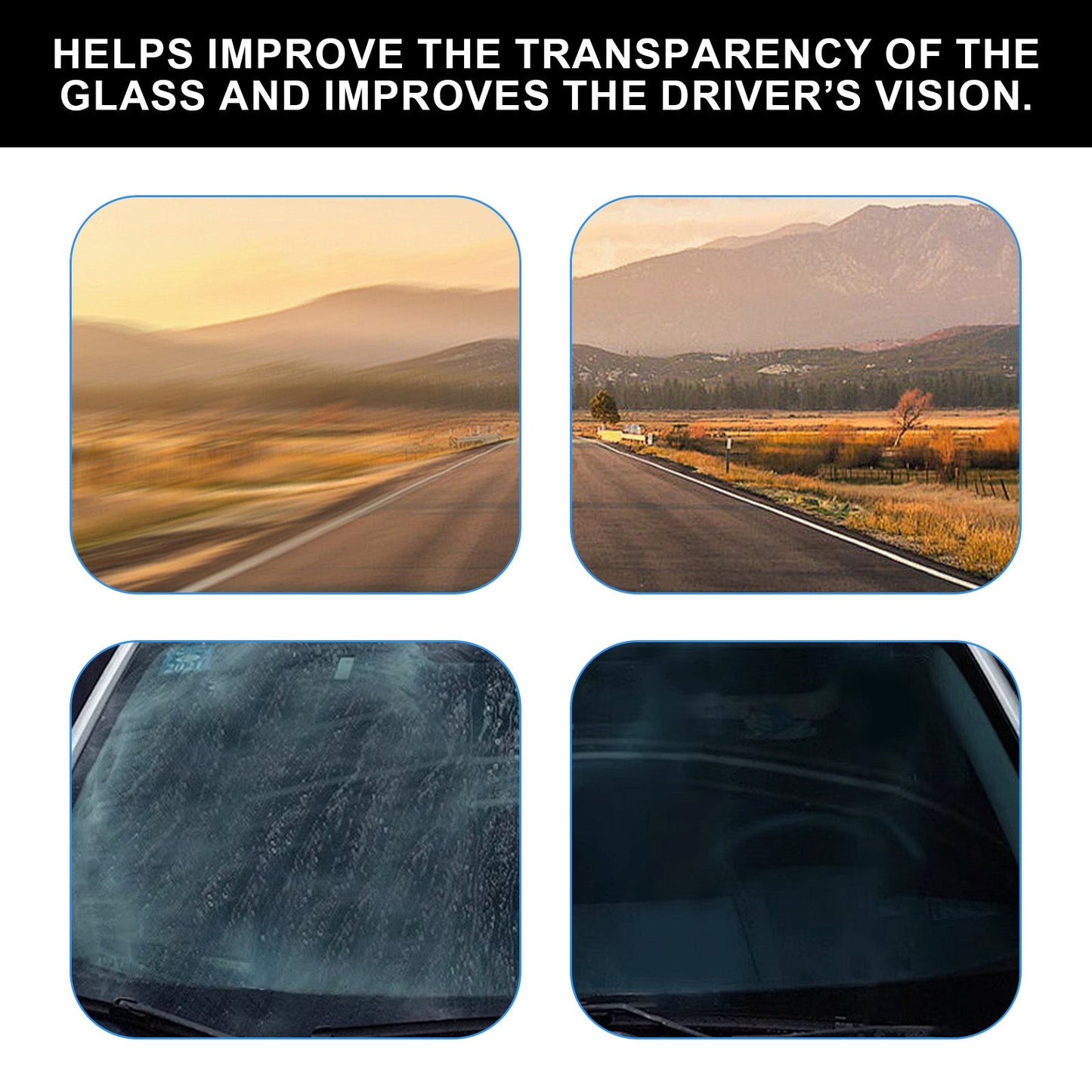 Ceramic Spray Coating, Window Front Windshield Stain Remover Oil Film Cleaner - Korvel