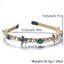 Crystal flower set with colorful glass diamond fine edge hair hoop - Korvel