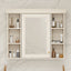 35'' x 28'' Blue Wall Mounted Bathroom Storage Cabinet with Mirror Door, Modern Bathroom Wall Cabinet with Mirror - Korvel